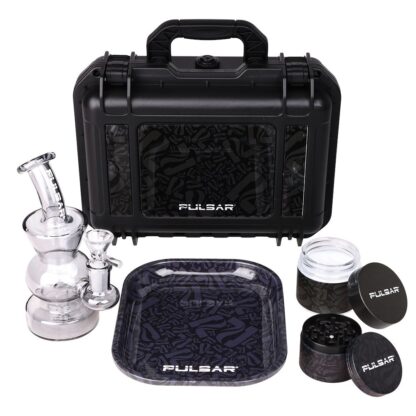 Pulsar Bent Neck Water Pipe Smoker's Hard Case Travel Set | 5.75" | 14mm F - Image 3