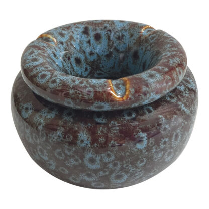 Fujima Moroccan Ceramic Ashtray - Reactive Blue / 5" - Image 2
