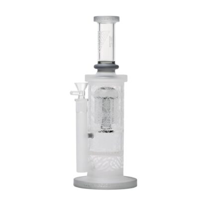 Human Grade Sacred Straight Sandblasted Glass Water Pipe - Image 9
