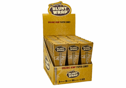 Orginal Blunt Wrap Organic Hemp Cones - 1 1/4 - 6 pack - Image 3