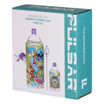 Pulsar Graffiti Series Spray Paint Glass Water Pipe Set / 7.5" / 14mm F - Image 22