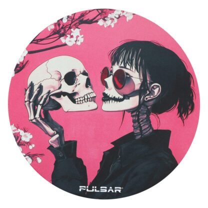 Pulsar DabPadz Fabric Top Dab Mat - Sakura Skulls / 8" - Image 2