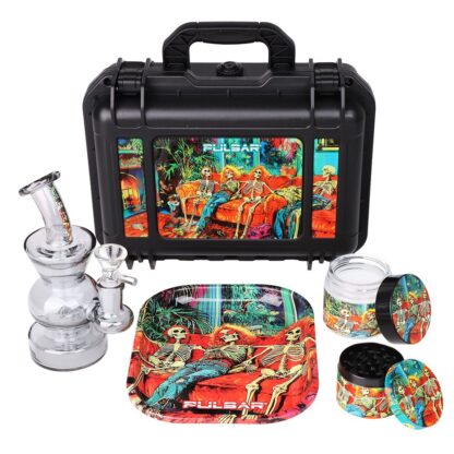 Pulsar Bent Neck Water Pipe Smoker's Hard Case Travel Set | 5.75" | 14mm F - Image 4
