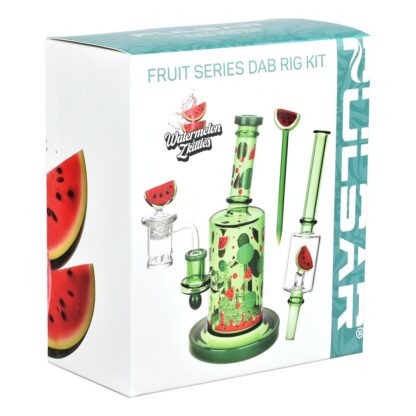 Pulsar Watermelon Zkittles Glow In The Dark Dab Rig Kit - 8" / 14mm F - Image 3