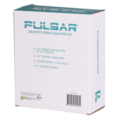 Pulsar Graffiti Series Spray Paint Glass Water Pipe Set / 7.5" / 14mm F - Image 24
