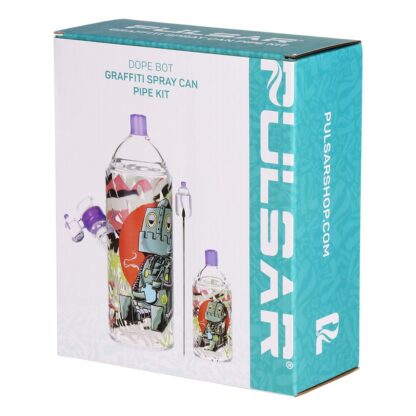 Pulsar Graffiti Series Spray Paint Glass Water Pipe Set / 7.5" / 14mm F - Image 16