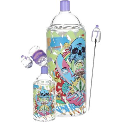 Pulsar Graffiti Series Spray Paint Glass Water Pipe Set / 7.5" / 14mm F - Image 6