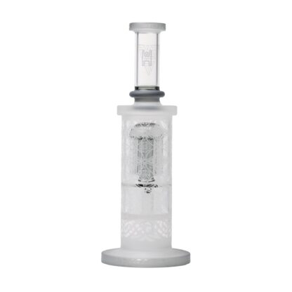 Human Grade Sacred Straight Sandblasted Glass Water Pipe - Image 7