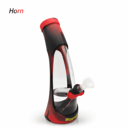 Waxmaid 8.5" Horn Silicone Glass Water Pipe - Image 4