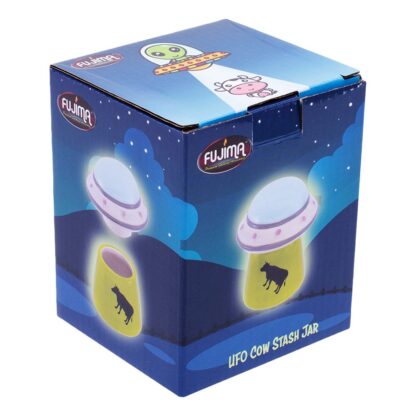 Fujima UFO Cow Ceramic Stash Jar - 4" - Image 4