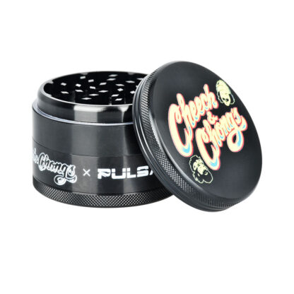 Cheech & Chong's™ x Pulsar Black Metal Grinder | 4pc | 2.5" - Image 2