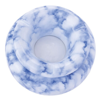 Fujima Moroccan Ceramic Ashtray - Marble Blue / 5" - Image 3