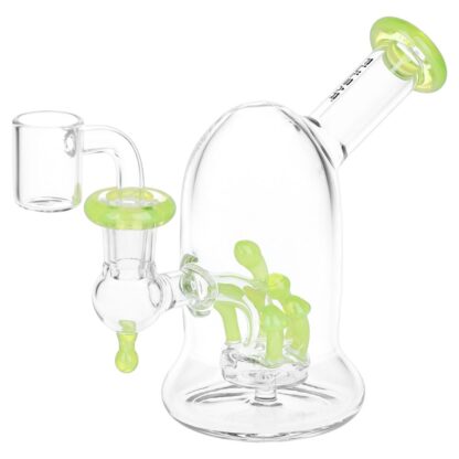 Pulsar Bioluminescence Shroom Perc Mini Glass Dab Rig - 5" / 14mm F / Colors Vary - Image 2