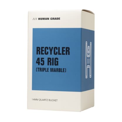 Human Grade 7.5" Recycler 45 (Triple Marble) Glass Rig - Image 17