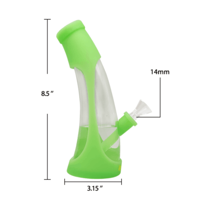 Waxmaid 8.5" Horn Silicone Glass Water Pipe - Image 13