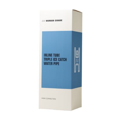 Human Grade Inline Tube Triple Ice Catch Glass Water Pipe - Image 8