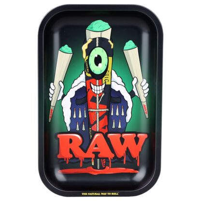 RAW Black Cone Monster Metal Small Rolling Tray - 11"x7" - Image 2