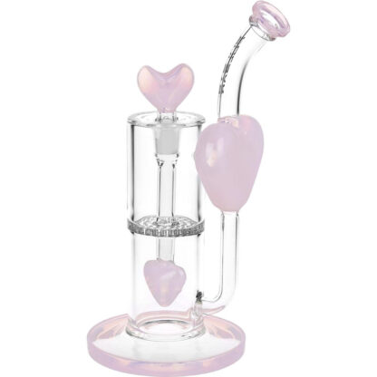 Pulsar Hearts on Hearts Recycler Water Pipe - 8.25" / 14mm F - Image 2
