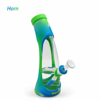 Waxmaid 8.5" Horn Silicone Glass Water Pipe - Image 12