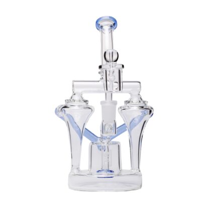 Human Grade Dualing Recycler Glass Rig Water Pipe - Image 7
