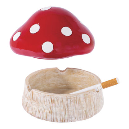 Fujima Red Mushroom Covered Ashtray - 4.75" - Image 3