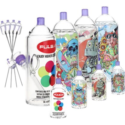Pulsar Graffiti Series Spray Paint Glass Water Pipe Set / 7.5" / 14mm F - Image 7