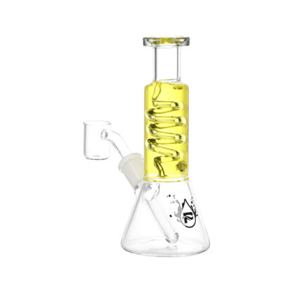 Pulsar Mini Glycerin Coil Beaker Dab Rig - 6"/14mm F / Colors Vary - Image 2