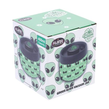 Fujima Dank Tank Vacuum Glass Jar - 4.2" / Green Alien - Image 3