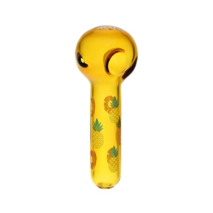 Pulsar Fruit Series Pineapple Express Herb Pipe Glow Duo - 10" / 14mm F - Image 3