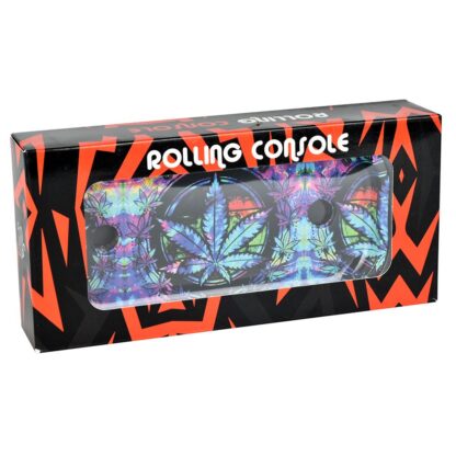 Elevated Metal Rolling Tray & Cone Loader Kit - Tie Dye Leaf - Image 4