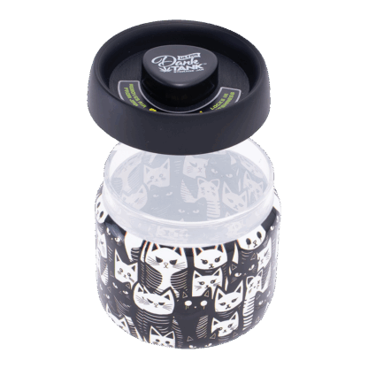 Fujima Dank Tank Vacuum Glass Jar - 4.2" / Black & White Cats - Image 3