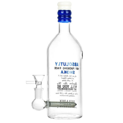 Vodka Bottle Glass Water Pipe - 9.5" / 14mm F - Image 2