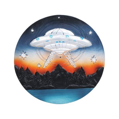 UFO Round Polyresin Incense Burner - 4.75" - Image 2