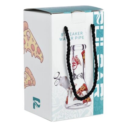 Pulsar Pizza Design Glass Beaker Water Pipe - 7.75" / 14mm F - Image 4
