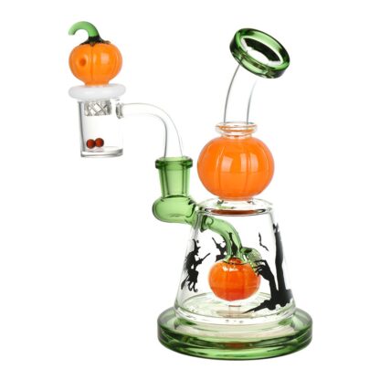 Halloween Ball Glass Dab Rig Set - 6.75" / 14mm F - Image 2