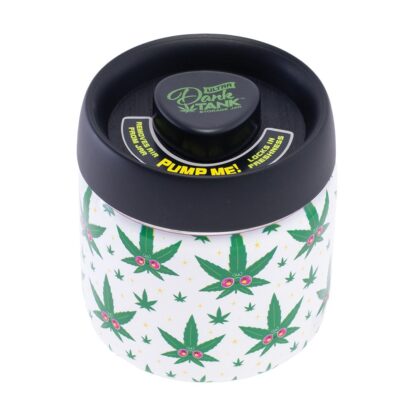 Fujima Dank Tank Vacuum Glass Jar - 4.2" / Hemp Leaf - Image 2
