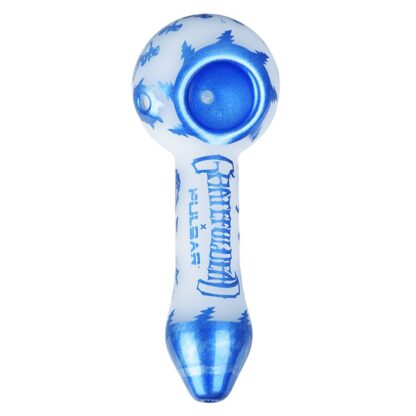 Grateful Dead x Pulsar Blue Sky Dancing Skellies Glass Spoon Pipe - 4.75" - Image 4