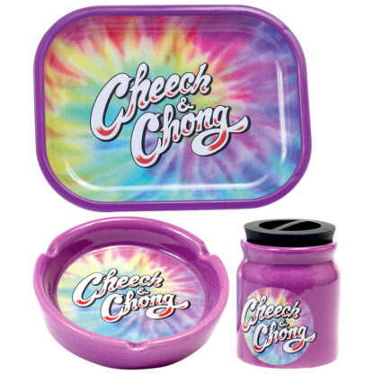 Cheech & Chong Smoke Lover's Gift Set - 3pc / Purple Tie-Dye - Image 2