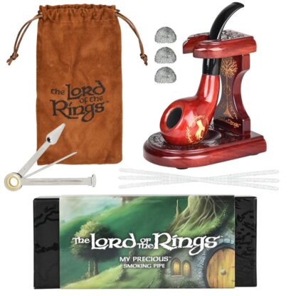 Pulsar Shire Pipes x LoTR MY PRECIOUS Pipe & MIDDLE-EARTH Pipe Stand Bundle - 5.5" - Image 2