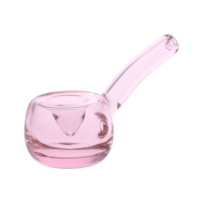Elegant Bent Hammer Glass Hand Pipe - 4" / Colors Vary - Image 3
