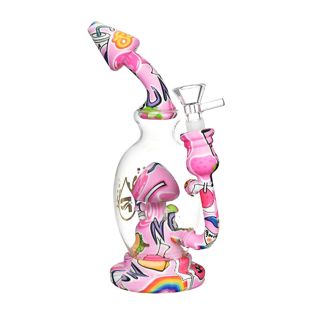 Pulsar Shroom Celebration Water Pipe | 8" | 14mm F - Image 5