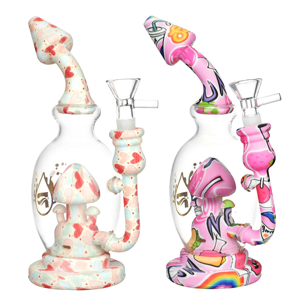 Pulsar Shroom Celebration Water Pipe | 8" | 14mm F - Image 2