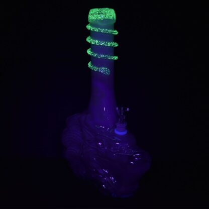 Iridescent Dragon Soft Glass Water Pipe - 14" / 14mm F - Image 4