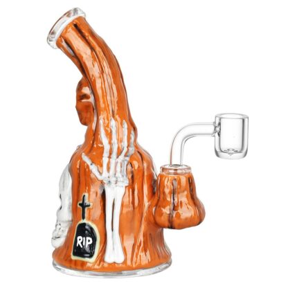Haunted Gourd Enamel on glow in the dark Glass Dab Rig - 7" - Image 2