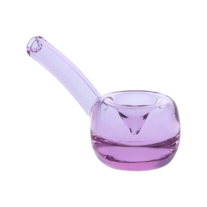 Elegant Bent Hammer Glass Hand Pipe - 4" / Colors Vary - Image 4