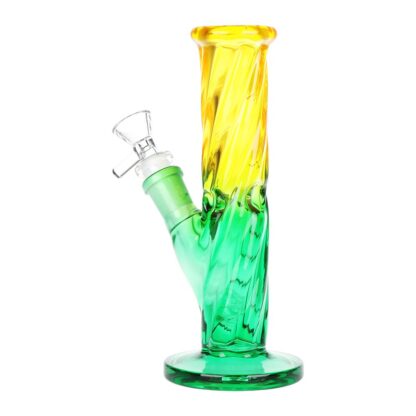 SeshGear Twist Ombre Straight Tube Glass Water Pipe | 7.75" | 14mm F - Image 7