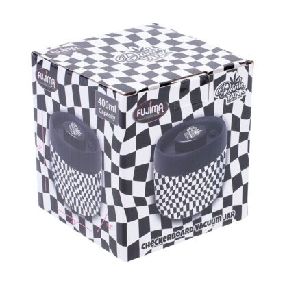 Fujima Dank Tank Vacuum Glass Jar - 4.2" / Checkerboard - Image 6