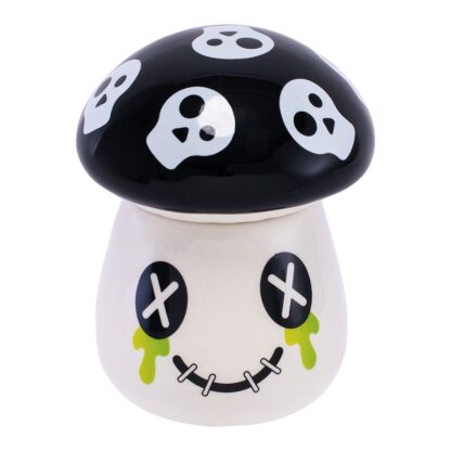 Fujima Mushroom Skull Ceramic Stash Jar - 4.25" - Image 2