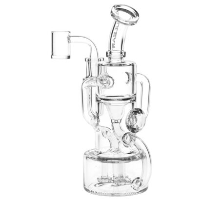 Pulsar Debonaire Diamond Triple Perc Glass Recycler Dab Rig - 9" / 14mm F / Clear - Image 2