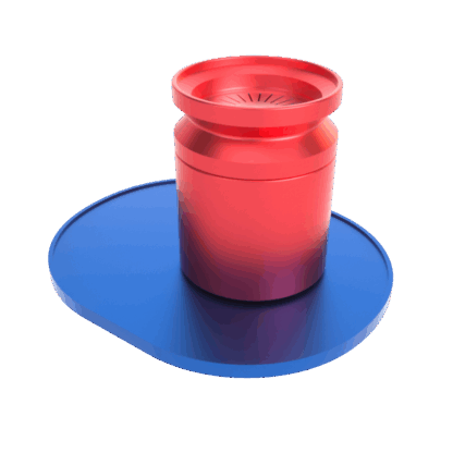 Stündenglass Infusion Chamber Assembly - Blue and Red - Image 2